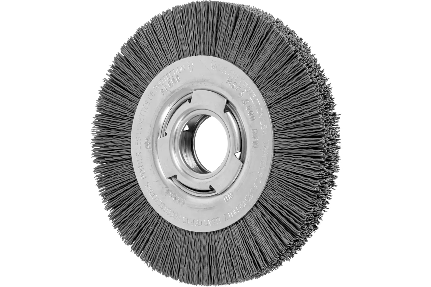 Picture of Pferd M-BRAD® Wheel Brush 6" Dia Wide Face .022/320 Grit Silicon Carbide 2" Arbor